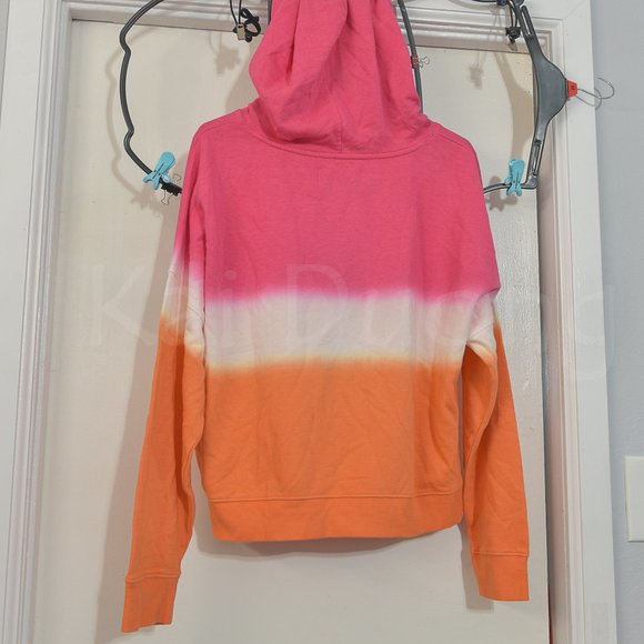 Calvin‎ Klein Jeans Ladies' Dip Dye Hoodie L Orange - Picture 5 of 8